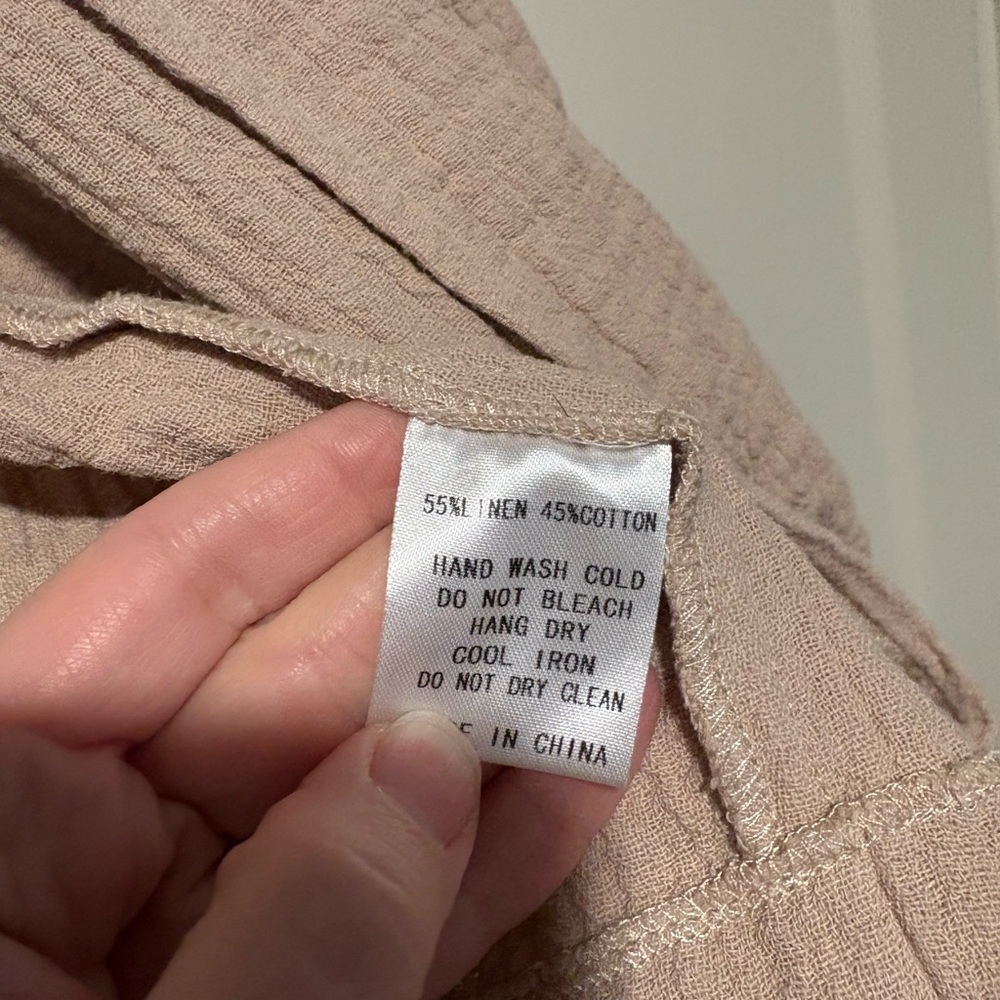 Mod Ref Tan Gauze Linen & Cotton Blazer/ Jacket - Picture 4 of 4